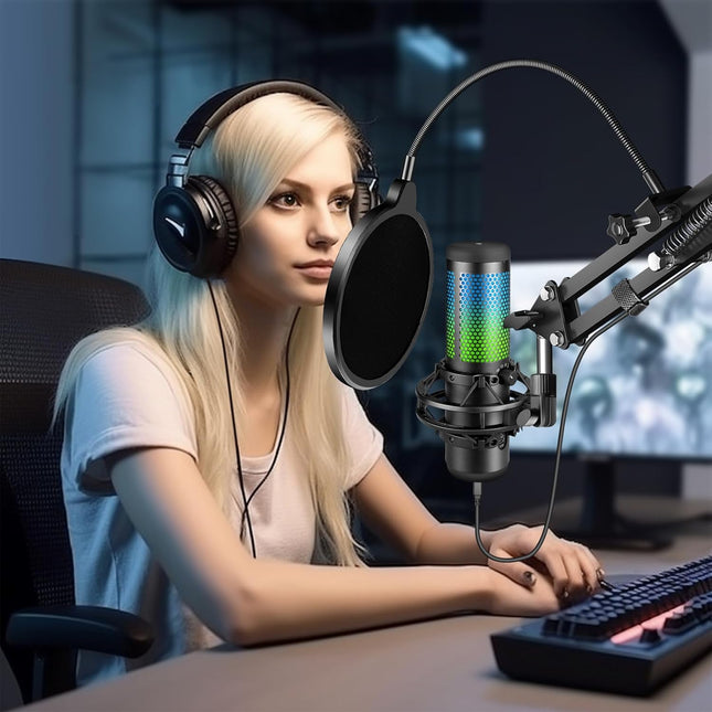Professional Microphone Pop Filter Mask Shield For Blue Yeti and Any Other Microphone,Mic Dual Layered - photo 2