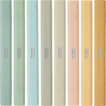 BLIEVE Aesthetic Cute Highlighters No Bleed Through, Dual Tip Chisel & Fine Point, Pastel Colors For Bible & Journaling
