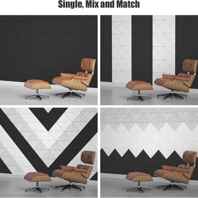 12 Pack X-Lined Self-Adhesive Acoustic Panels