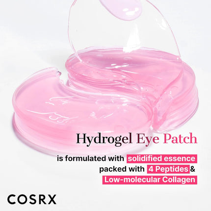 COSRX Limited Pink Edition Pink Peptides Collagen Hydrogel Eye Patch – Valentine’s Day Gifts for Girls and Women, Under Eye Mask for Puffy Eyes and Dark Circles, 60 Patches, Korean Skin Care