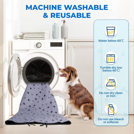 Washable Pee Pads for Dogs, Ultra-Absorbent, 2 Pack 36"x41" Gray