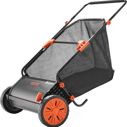 Push Lawn Sweeper 26 in Leaf & Grass Collector 7 cu. ft. Hopper Bag