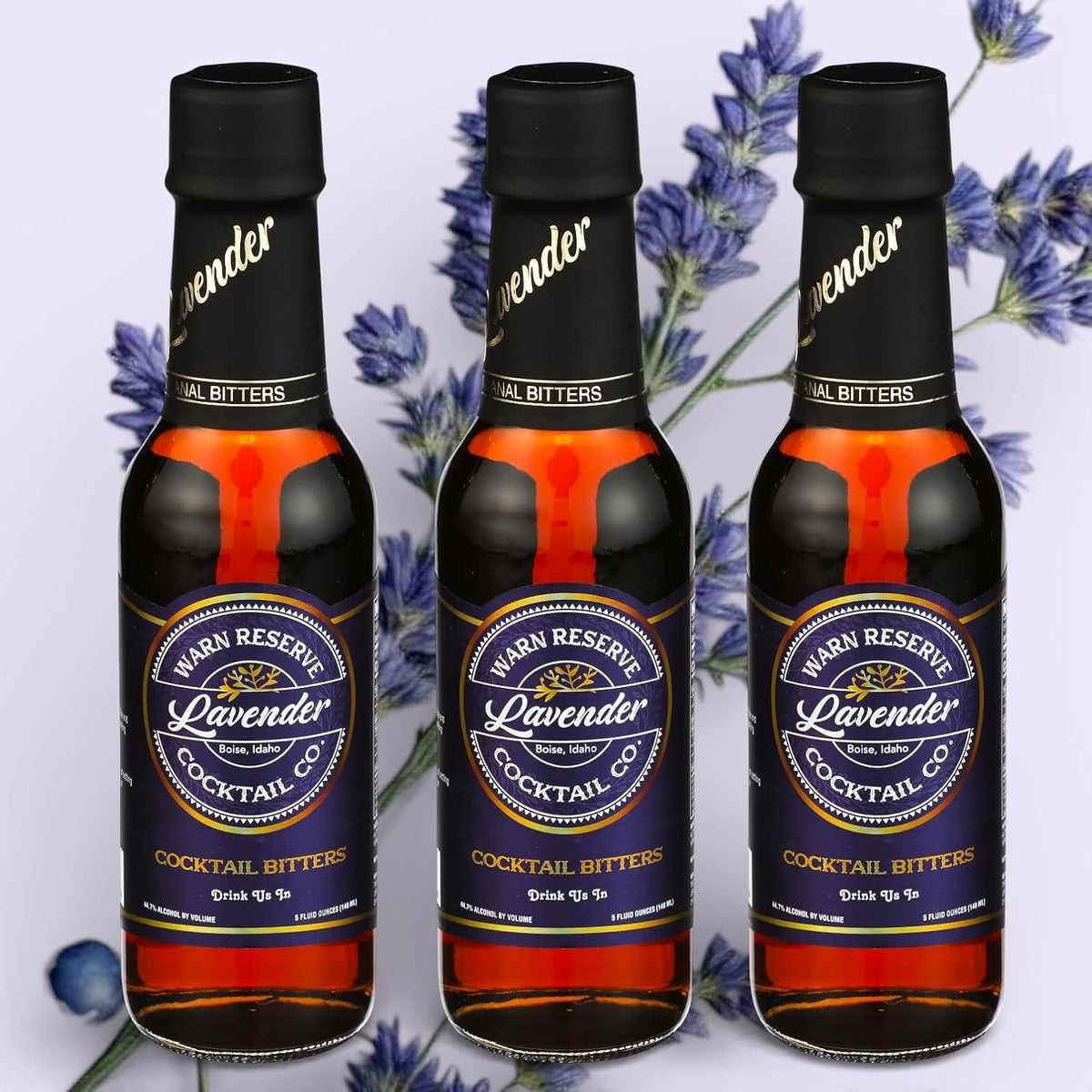 Lavender Cocktail Bitters, Dried Lavender Blossoms, 5 Fl Oz Bottle