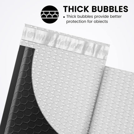 Black Bubble Mailers 4x8" 200 Pack Waterproof Padded Envelopes