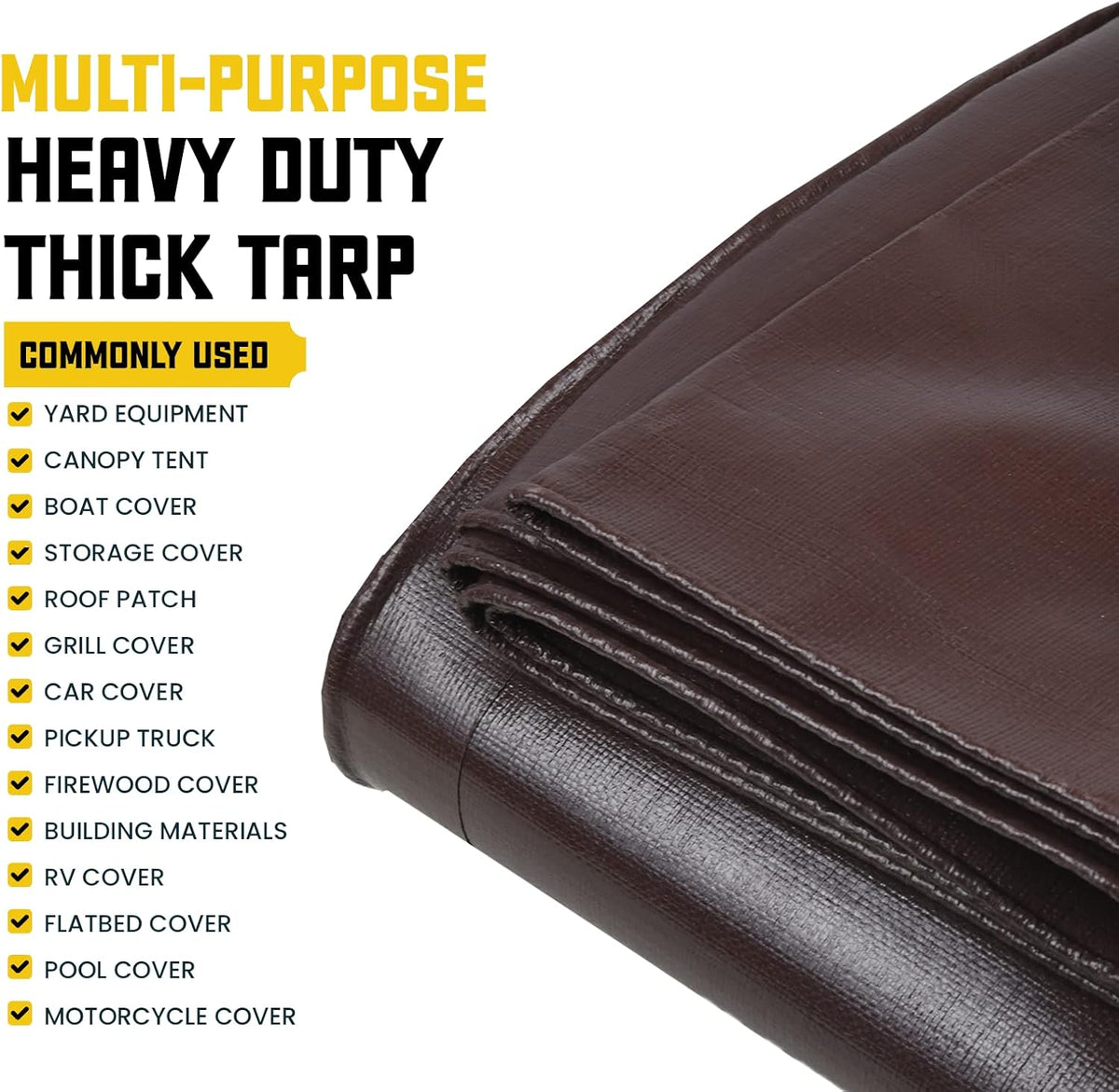 Extreme Heavy Duty 20 Mil Tarp Cover, Waterproof - photo 5
