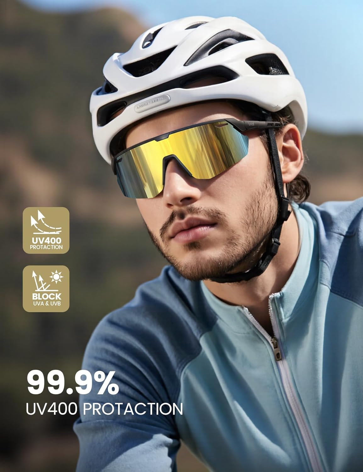 24g Polarized Sports Sunglasses for Men Women - UV400 Protection Sun Glasses Gifts for Running Cycling - photo 2