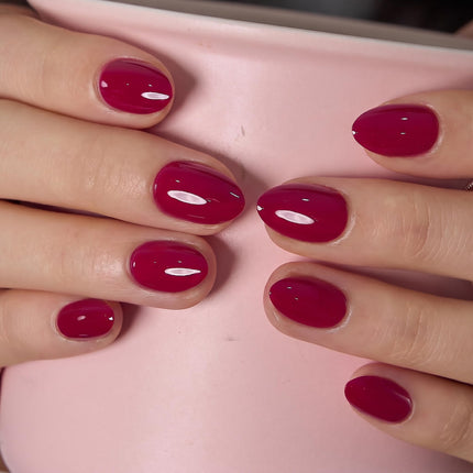 Extra Short Almond Press On Nails, Blush Veil Nude Pink, Soft Gel