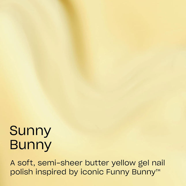 Sunny Bunny Semi-Sheer Soft Warm Yellow Crème LED Cure Gel Nail Polish, 0.5 fl oz