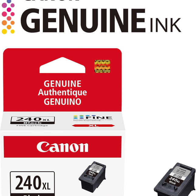 PG-240 XL Genuine Black Ink Cartridge, Compatible with MG2120/3120/4120