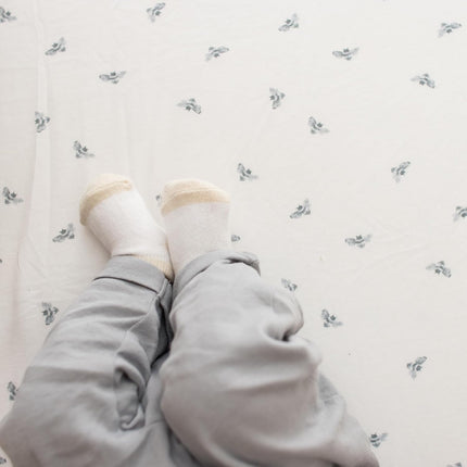 Burt's Bees Baby Essential Organic Cotton Fitted Crib Sheet, Breathable for Boy Girl Standard Crib & Toddler Mattresses