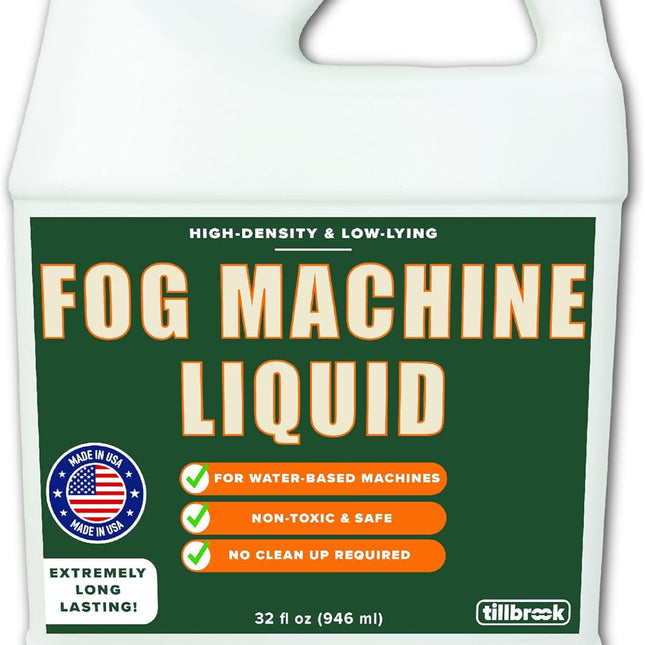 Fog Machine Liquid - 32 oz High-Density Water-Based Fog Fluid