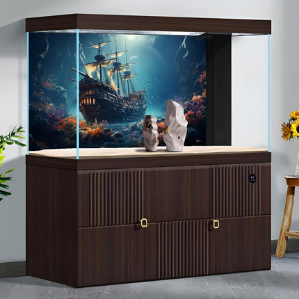 Sunken Ship Aquarium Background Undersea Pirate Shipwreck Fish Tank Background Tropical Coral Reefs Ocean Seabed seascape Reptile Tank Backgrounds Tropical Marine Life Terrarium Backgrounds 24x16in