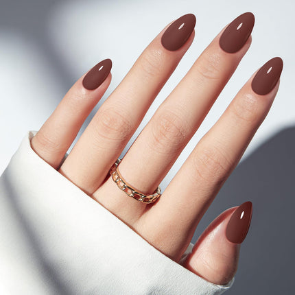 French Tip Press On Nails Short Almond 32Pcs 16 Sizes Reusable