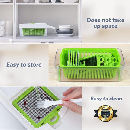 Grey Vegetable Chopper with Interchangeable Blades - photo 4
