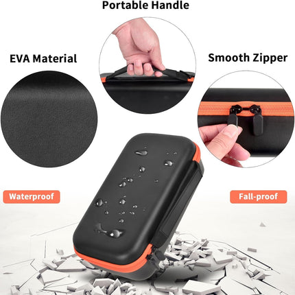 Wireless Microphone Case Compatible with JBL Wireless Two Microphone System, Handheld Dual Mic Travel Bag for Singing or Karaoke for Receivers, Adapters, AA Batteries