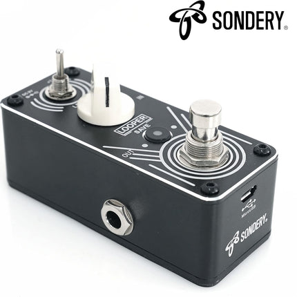 Looper Pedal Triple Loop, Each Track 30 Minutes Looping Time, Access to Upload/Download Music Files Via Enclosed USB Cable from/to Each Track, Unlimited Overdubs Undo/Redo, True Bypass