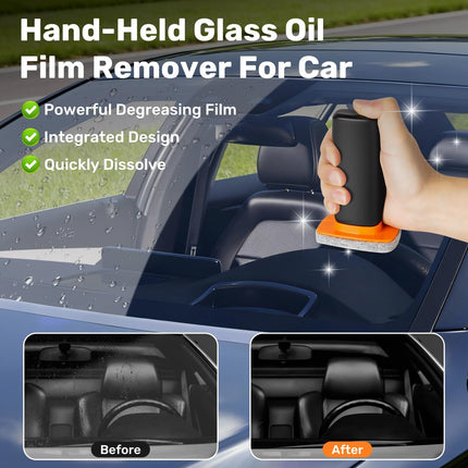 Glass Emulsion Cleaner,Car Oil Film Cleaner,Handle Oil Film Remover&Windshield Cleaner For Cars Window, Glass Emulsion, Crystal Clear View