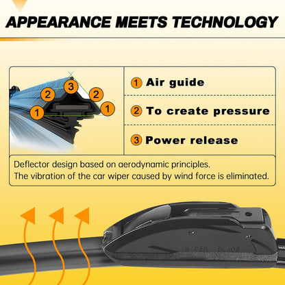 13" and 13" Windshield Wipers Blades (Pack Of 2),OEM Quality - photo 4