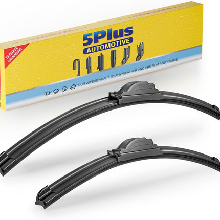 5 PLUS 26" and 20" Windshield Wiper Blades(Pack Of 2), All-Season Performance Automotive Replacement Windshield Wiper Blades for My Car