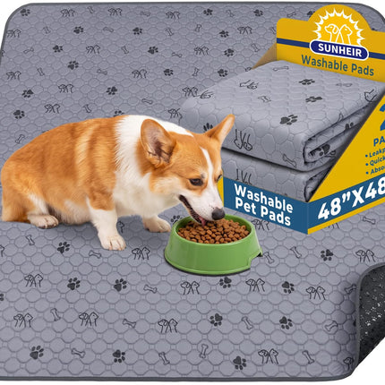 4 Pack Washable Pee Pads for Dogs, Waterproof Reusable Puppy Pads
