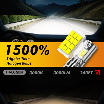 FAHREN Upgraded 9012/Hir2 LED Bulbs, 90,000LM 1500% Ultra-Bright, 1:1 Mini Size 9012 Halogen Replacement, 6500K Cool White, 80000HRS+ Lifespan, Quick Install No Adapter Needed, Pack of 2