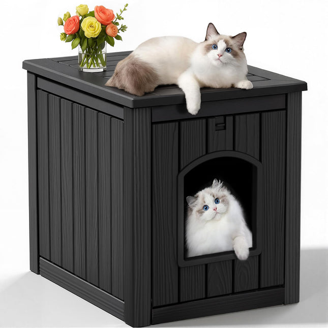 Cat Litter Box Enclosure, Black