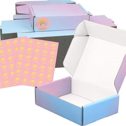 Purple Shipping Boxes 6x4x1.6 Inch - Set of 50: Small Corrugated Cardboard Boxes - Shipping Boxes for Small Business