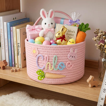 Personalized Easter Basket Cotton Rope Tote, Color03 - photo 3