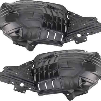 TRQ Front Driver and Passenger Side Forward Inner Fender Liner Set Compatible with 2006-2009 Nissan 350Z