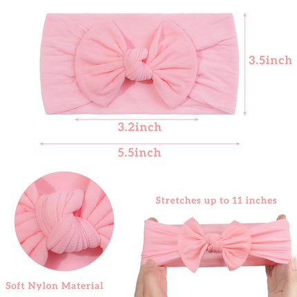 CÉLLOT Super Stretchy Soft Knot Headbands with Hair Bows Head Wrap Hair Accessories For Newborn Baby Girls Infant Toddlers Kids