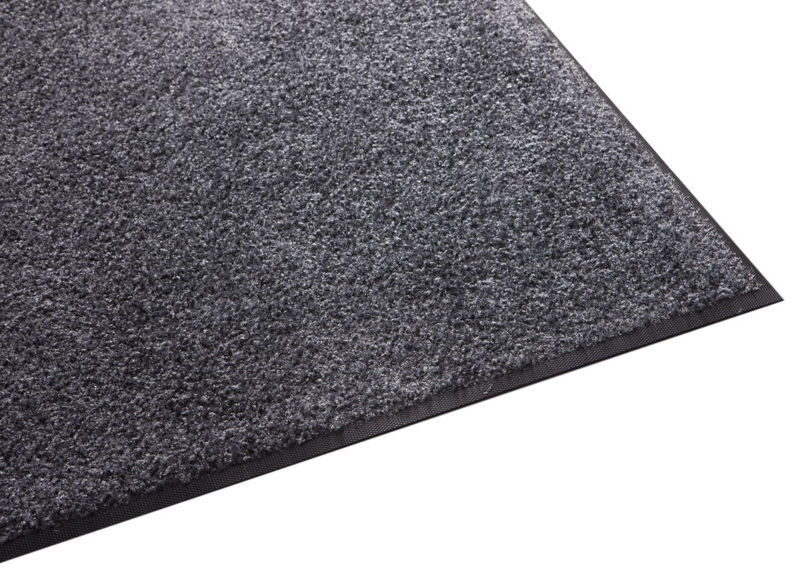 Platinum Series Indoor Wiper Floor Mat, Rubber with Nylon Carpet, 6' x 14', Grey