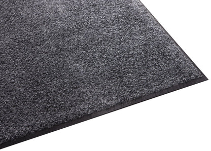 Platinum Series Indoor Wiper Floor Mat, Rubber with Nylon Carpet, 6' x 14', Grey