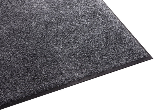 Platinum Series Indoor Wiper Floor Mat, Rubber with Nylon Carpet, 6' x 14', Grey