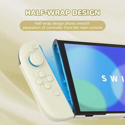 Hard Case for Nintendo Switch 2 with Extra Stand & Thumb Grip Caps | Split Design, Dockable Protective Full-Body Shell Cover for Nintendo Switch 2 | Solid Color Series, Antique Yellow