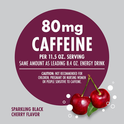 V8 +ENERGY Black Cherry Energy Drink, 11.5 fl oz Can (Pack of 4)