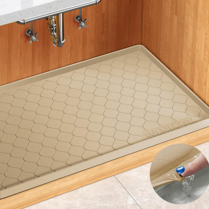 Waterproof Under Sink Mat 34" x 22", Silicone Mat, Dark Gray
