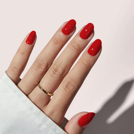 Uñas postizas, uñas falsas cortas almendradas rosas, 32Pcs kit completo