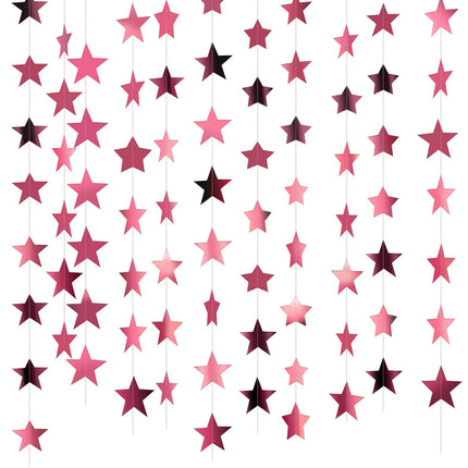 130 ft Star Garland Banner Decor, Gold