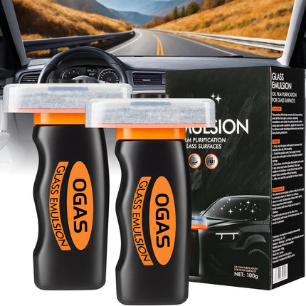 Car Oil Film Cleaner,Glass Emulsion Cleaner,Handle Oil Film Remover&Windshield Cleaner For Cars Window, Glass Emulsion, Crystal Clear View