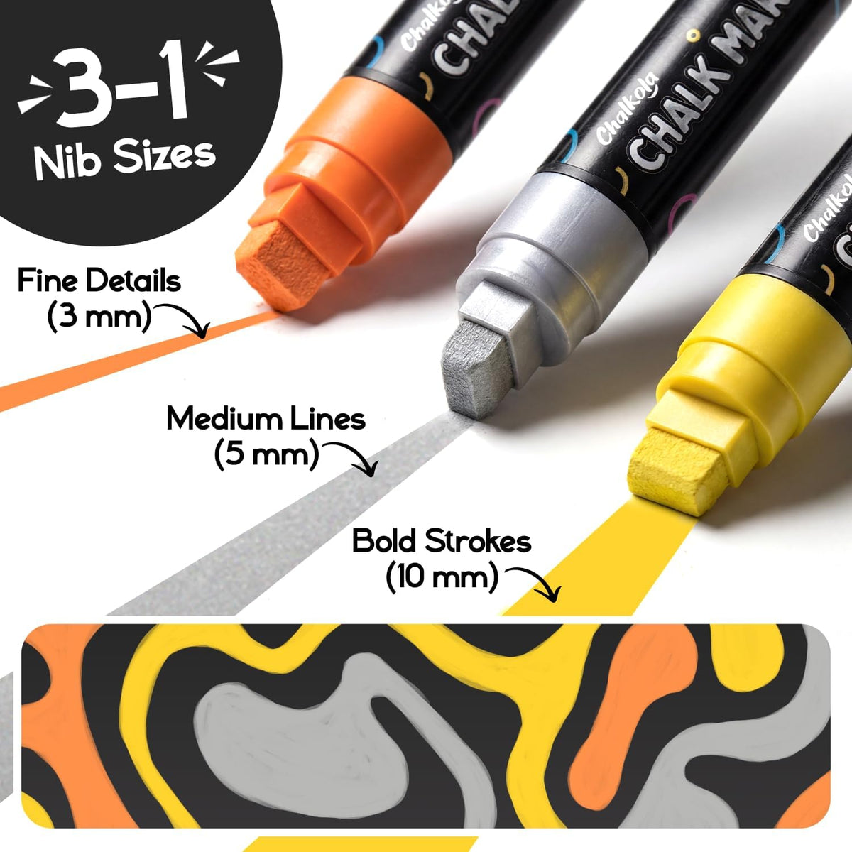 Washable Jumbo Liquid Chalk Markers for Glass and Boards, 10mm, 12 Pack - photo 4