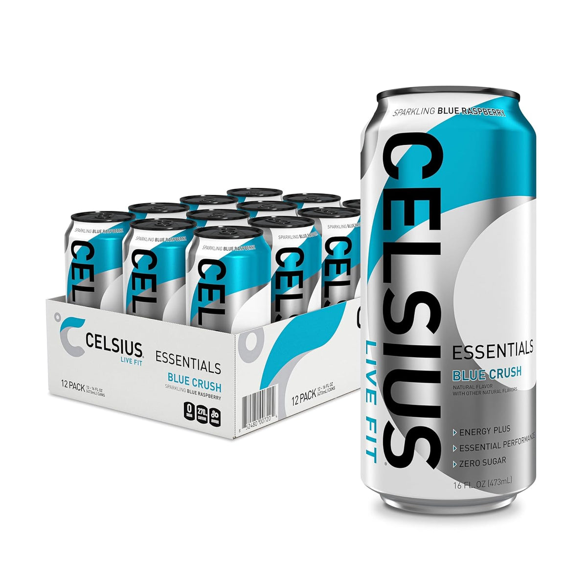 Sparkling Blue Crush, Sugar Free Performance Energy Drink, 16 Fl Oz (Pack of 12)