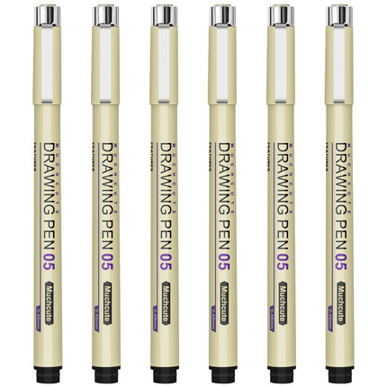 Muchcute Micro Fineliner Drawing Art Pens,12 Black Art Supplies Adult Craft