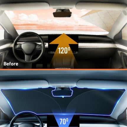Windshield Sun Shade Compatible with Tesla Model 3 & Model Y