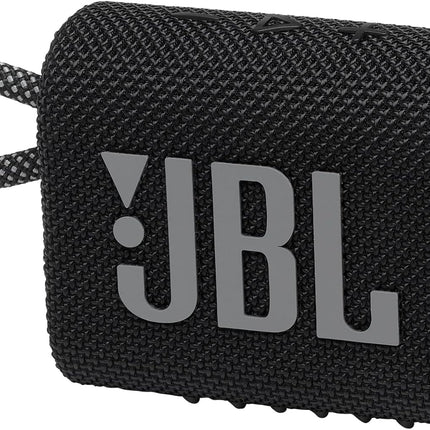JBL Go 3 - Portable Mini Bluetooth Speaker, big audio and punchy bass, IP67 waterproof and dustproof, 5 hours of playtime, speaker for home, outdoor and travel (Black)