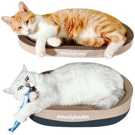 Set rascador para gatos de 3 piezas, nido en forma de cuenco ovalado para gatos de interior