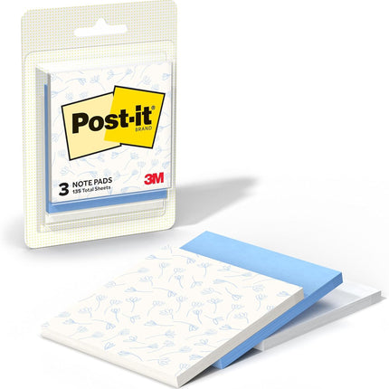 Post-it Polished Patterns Sticky Notes, Bubble Blush Design Featuring 1 Dot Pattern, 1 Positively Pink, and 1 Pink Salt Sticky Note Pad, 3 in. x 2.9 in., 45 Sheets per Pad