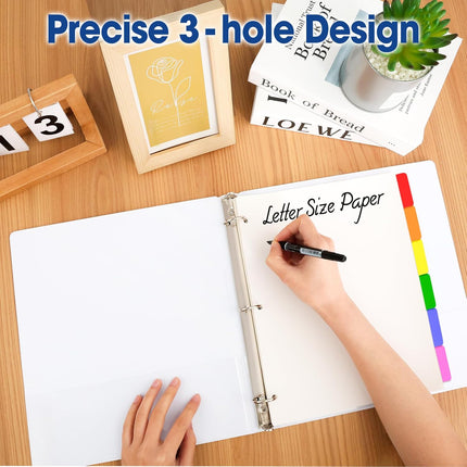 SourcetoHome 120 Pcs Binder Dividers with Multicolor Tabs, 1/6 Cut Tabs, Dividers for 3 Ring Binder, Blank Write On Binder Dividers in 6 Tab Sets, Letter Size, 120 Dividers, 20 Sets - General - detail view 2
