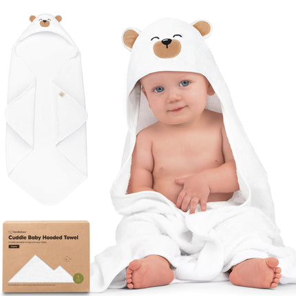 Hooded Baby Towel for Newborn, Baby Bath Towels (Frog, 35x35)
