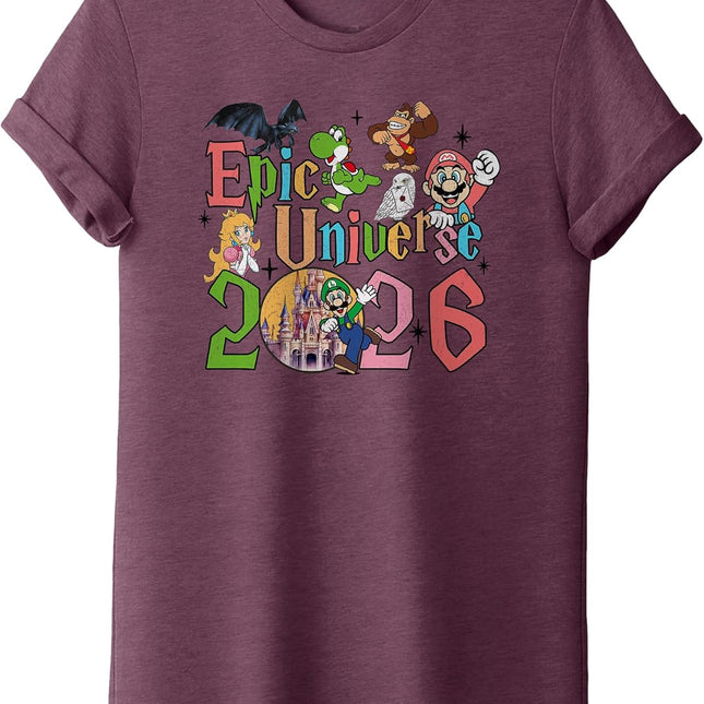 SourceToHome FuenteACasa Epic Universe Theme Park Trip 2026 T-Shirt, Vacation Souvenir Tee — Home & Lifestyle