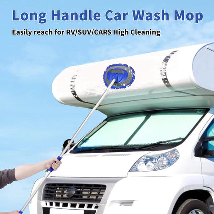 Wontolf 62'' Car Wash Brush Kit with Long Handle, Microfiber Car Wash Mop Mitt, Car Cleaning Detailing Kit, Exterior Interior Car Cleaning Supplies for Cars RV Truck Boat